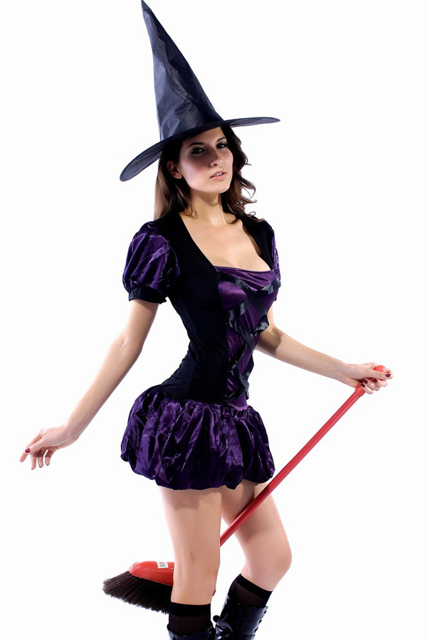 Halloween Costumes Stunning Purple Witch Costumet - Click Image to Close